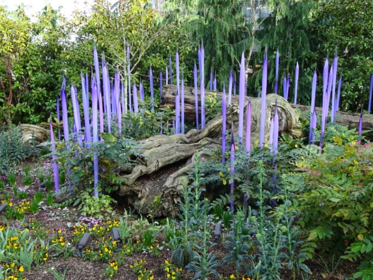 Chihuly blue spires