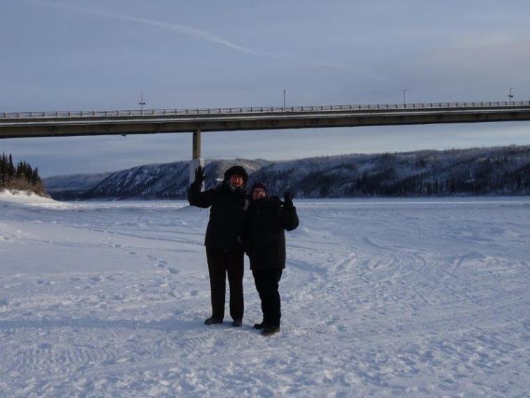 On the frozen Yukon River