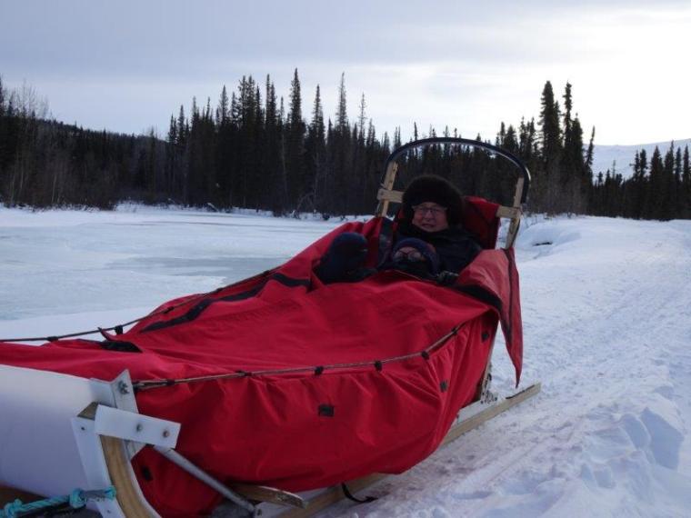 Riding through the snow