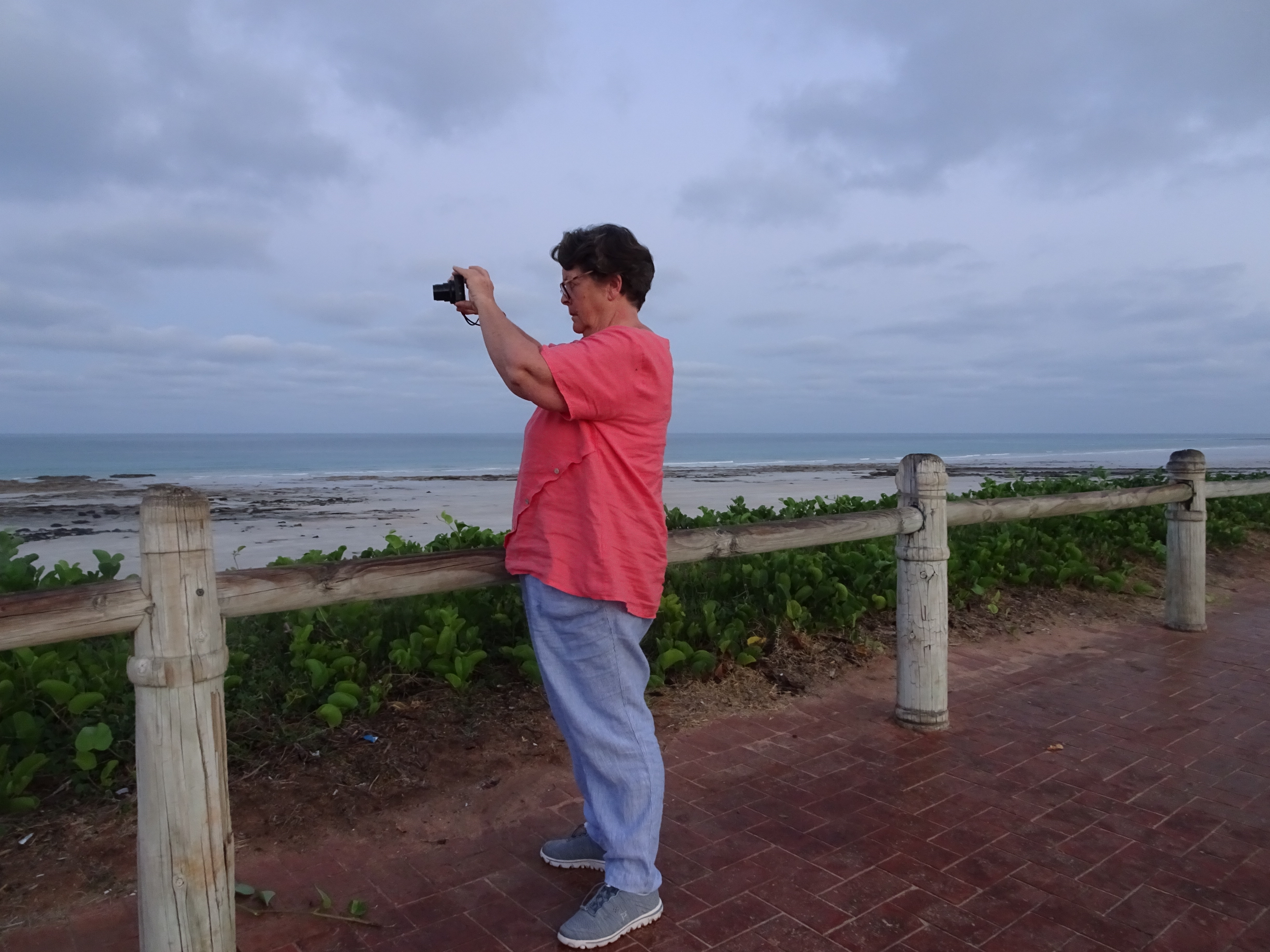 Moon set photographer at work